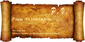 Papp Vilhelmina névjegykártya