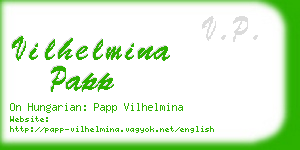 vilhelmina papp business card
